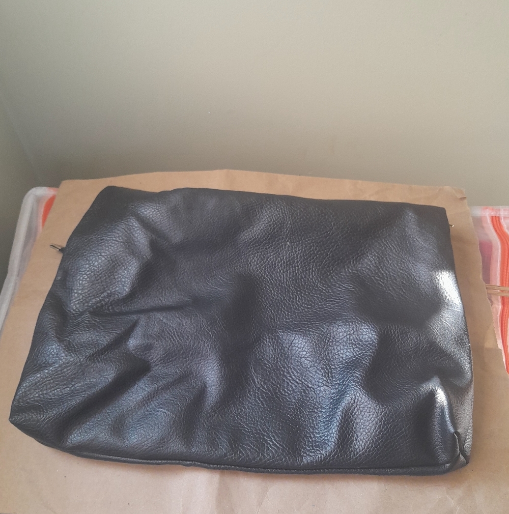 Elegant Black Leather Clutch